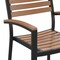 Flash Furniture Indoor/Outdoor Faux Teak Patio Chairs, PK2 2-XU-DG-HW6006-GG - alternate 6